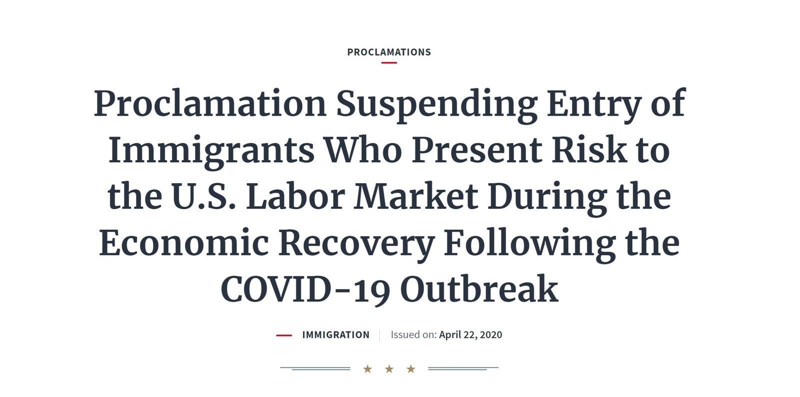 Executive Order COVID 19
